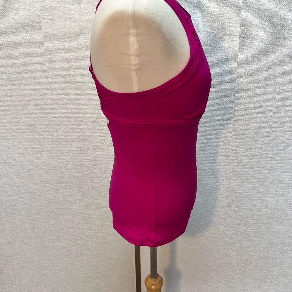 Athleta High Neck Bra Cup Loop Tankini Top Clematis 34D/DD - Picture 4 of 10